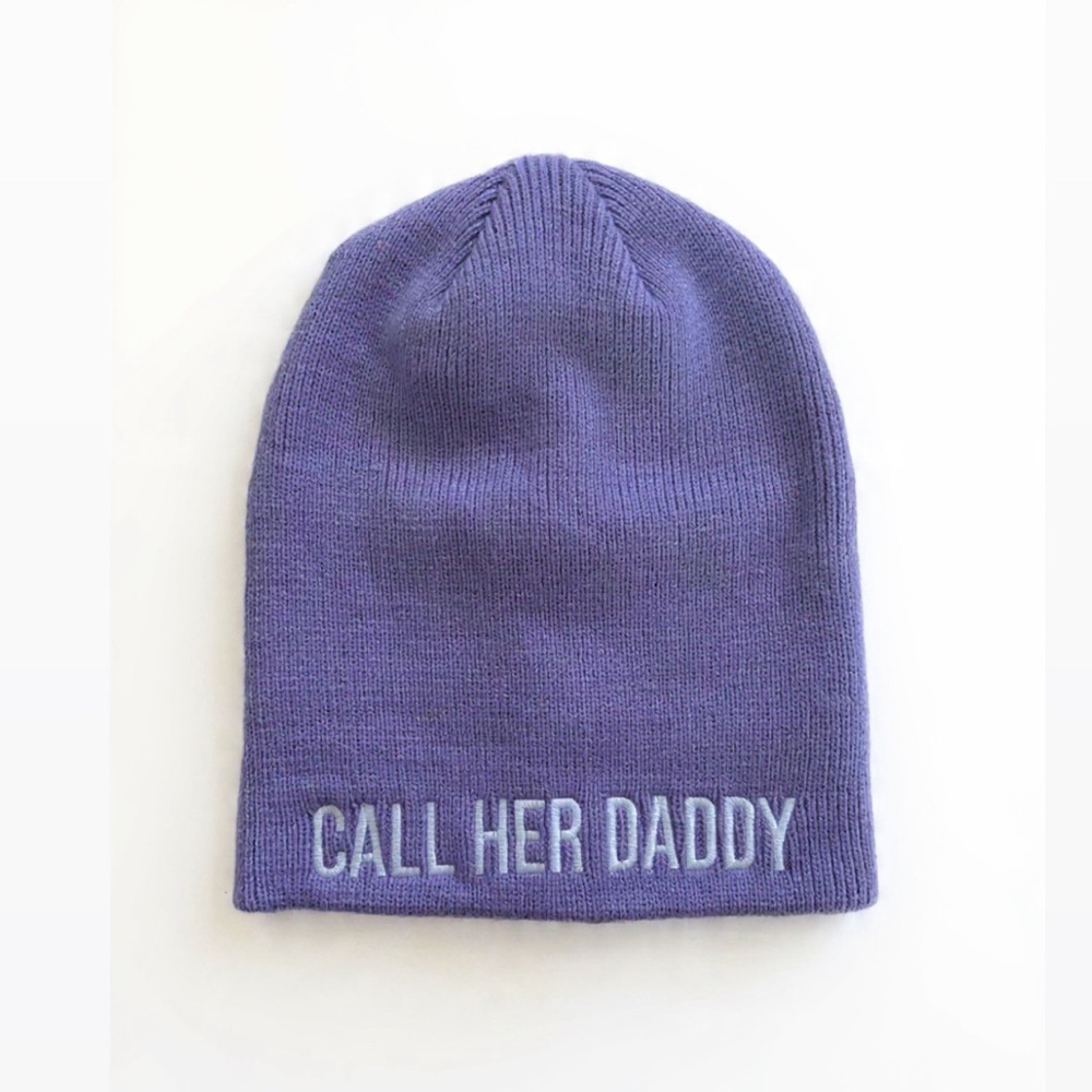 OFFICAL BARSTOOL SPORTS CHD MERCH CALL HER DADDY BEANIE IN PURPLE (NEVER WORN)